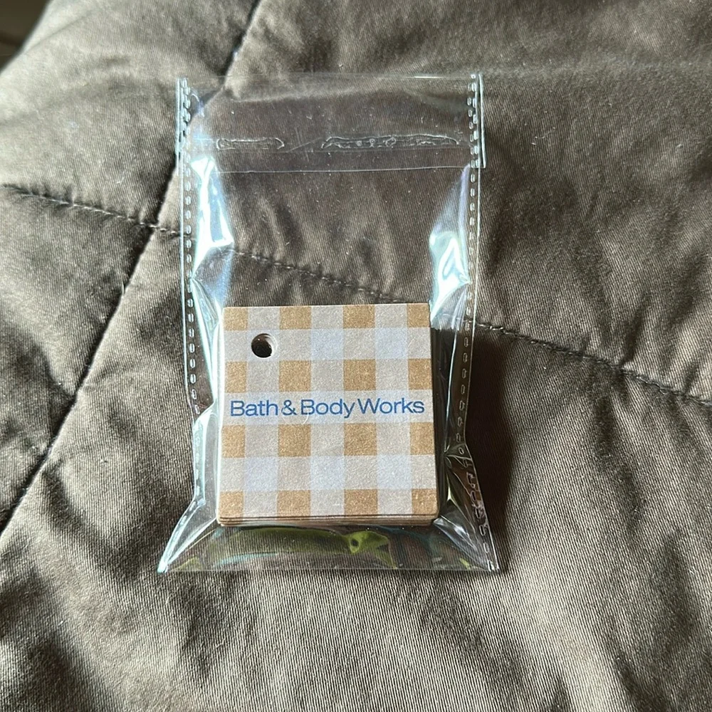 Bath & Body Works Small Cardboard Gingham Gift Tags